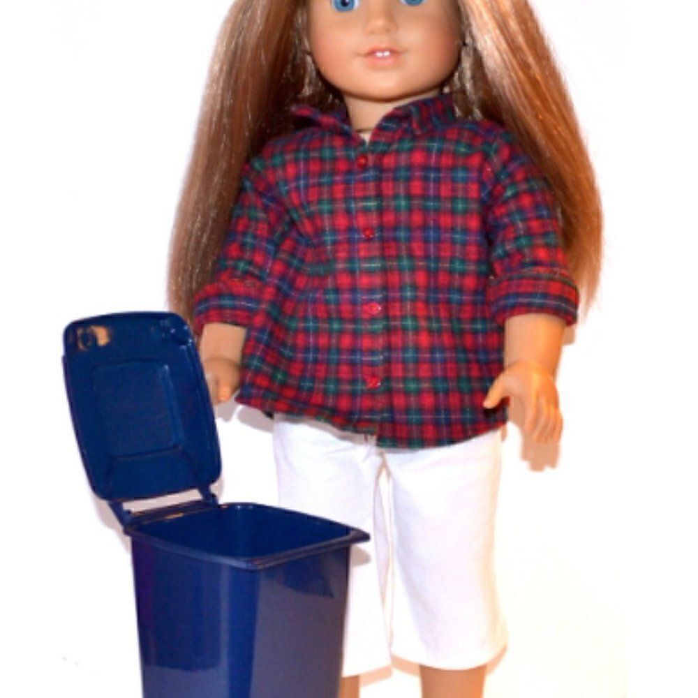 Mini Garbage & Recycling Cans - Perfect size for American Doll Furniture - Picture 3 of 3